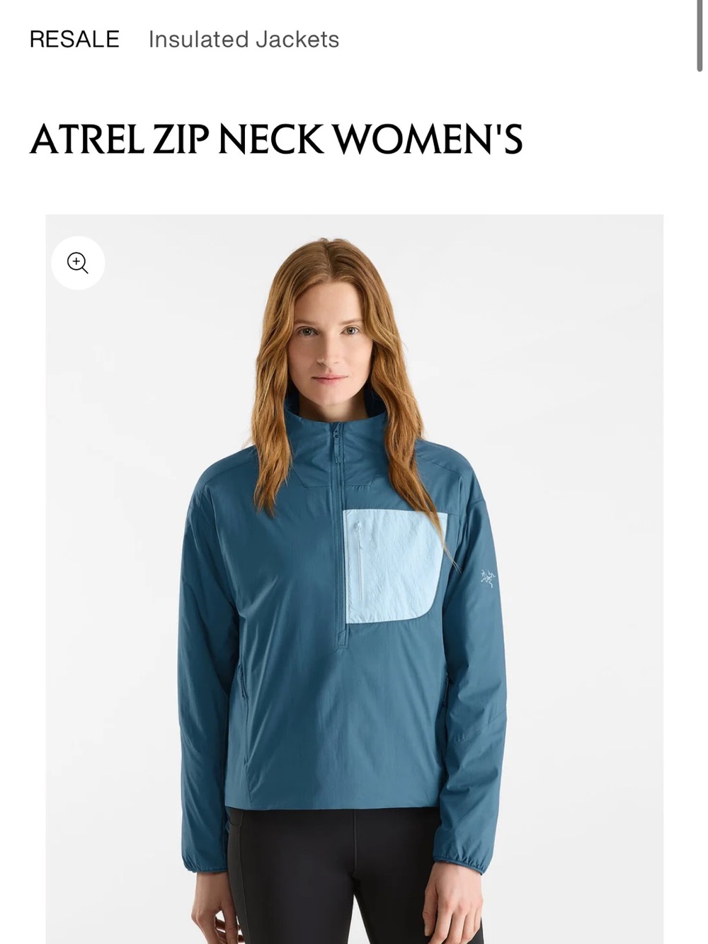 Arc'teryx Teal Pullover with Light Mint Chest Pocket
